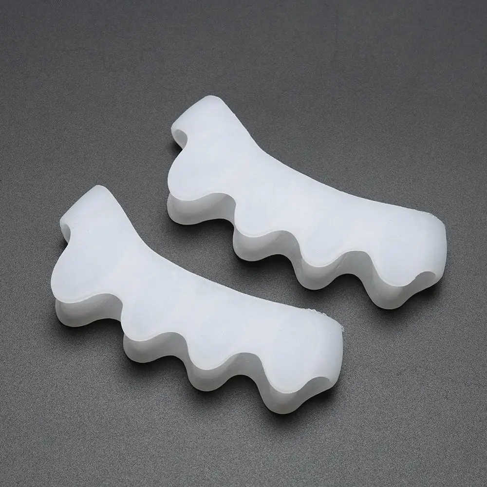 2Pcs/set Corrector Toe Protector Silicone Toe Separating Gel Toe Separator Flexible Finger Spacer Preventing Blisters Nail Tool