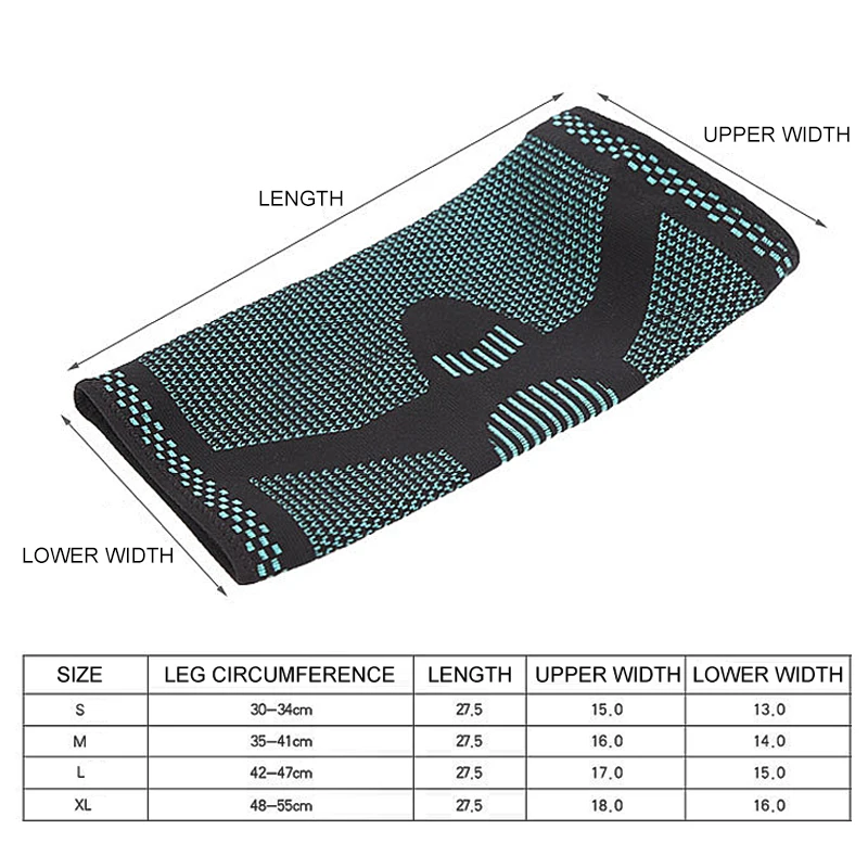 Newest Knitting Men And Women Sports Silicone Knee Pads Running Basketball Climbing Gear Riding Spring Knitted Knee Pads 1pcs