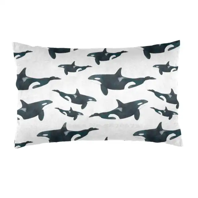Infinity Orca Print Pillow Cover Hug 
