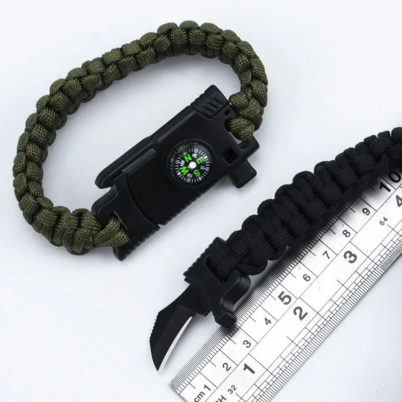 

Paracord Bracelet Knife Outdoor Ignition Knife Multi-functional Carrying Strap Camping Survival Outdoor Adventure Emergency Brac