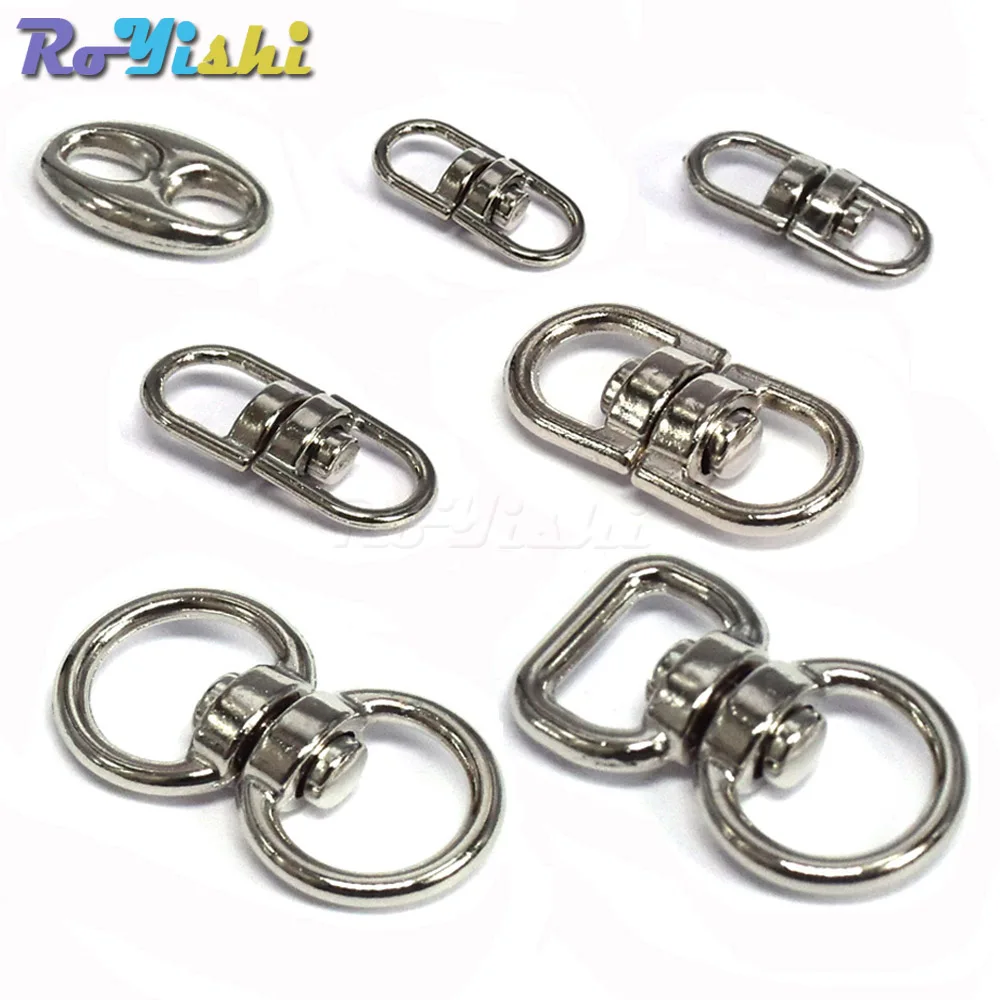 100Pcs Stainless Steel Clasp Snap Hook Buckle Key Chain Lanyard Clip 25mm