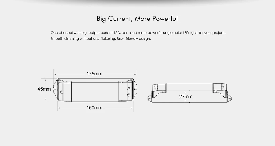 V1-L DC12V-24V 1CH* 15A, регулятор постоянного напряжения, светодиодный диммер, Одноцветный 5050 3528 SMD светодиодный светильник