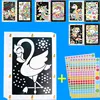 Funny Puzzle Dot Stickers For Kids Cute Cartoon Animal Drawing Mosaic Sticker Children Early Educational Patience Training Toys 2