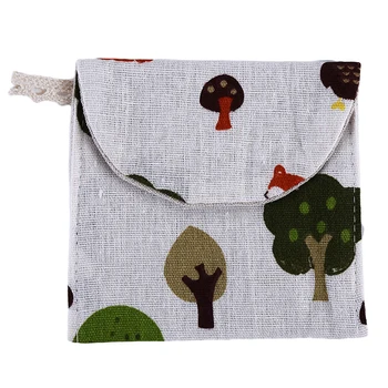 

1PCS Women Cotton Sanitary Towel Napkin Pad Purse Holder Cloth Menstrual Pads Menstrual Cartoon Cute Easy Bag Organizer