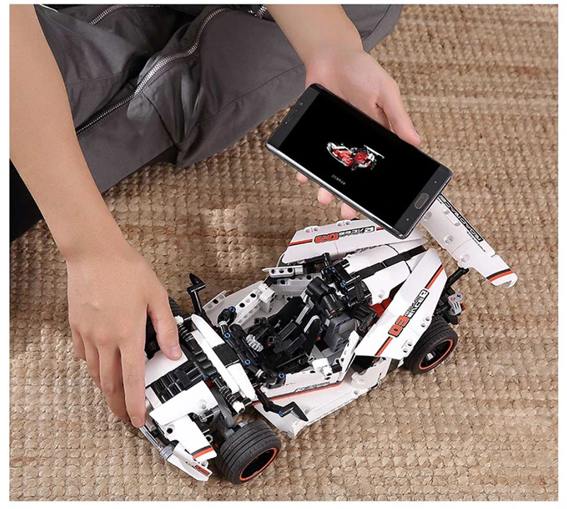 2020 Xiaomi MITU Intelligent Building Blocks Road Racing Car Kids Toy Electric Bluetooth 5.0 APP Smart Remote Control 900+ parts