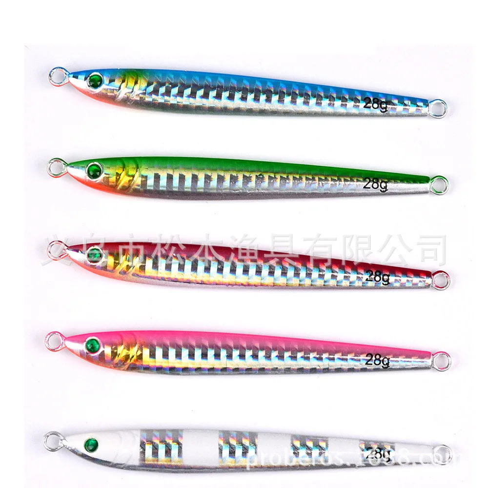 5pcs-9.5cm-28g 5 шт./компл. металлические приманки из свинцового сплава 7 г/10 г/14 г/17 г/21 г/28 г/40 г/60 г/80 г/100 г искусственная морская жесткая рыболовные снасти приманки - Цвет: 5pcs-9.5cm-28g