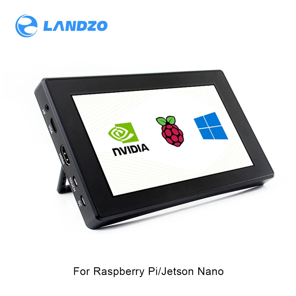  7 inch HDMI LCD with case 1024x600 Resolution Monitor IPS Capacitive Touch Screen with Toughened Gl
