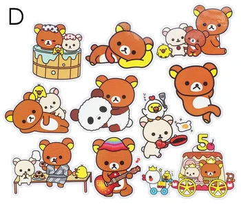 

50sheets/lot anime rilakkuma for redbubble stickers trendy waterproof characters decals for water bottle wholesale