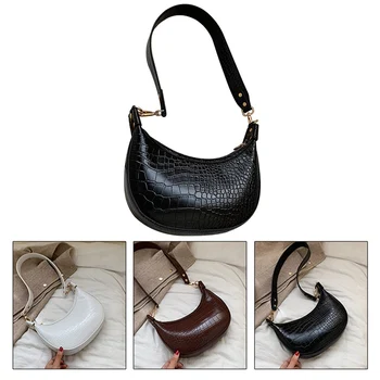 

Bag For Women Retro PU Leather Crossbody Bags Single Shoulder Crocodile Pattern Shoulder Bags England Style Messenger Bag