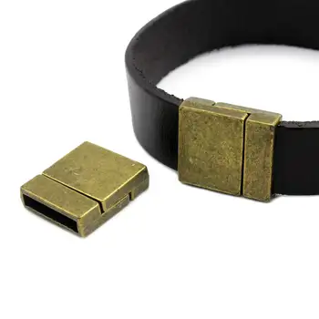 

3 sets 15mmx3mm Inner Hole Flat Antique Bronze Clasps and Closure for Bracelet Making Jewelry Supply
