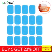 20 шт. EMS тренажер брюшной гель наклейки коврик для электрического мышечного стимулятора ABS Фитнес потеря веса тело для похудения миостимулятор