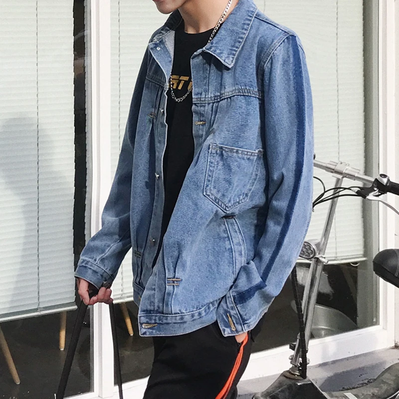 version of the trend jacket casualAutumn denim jacket male denim jacket fashion new