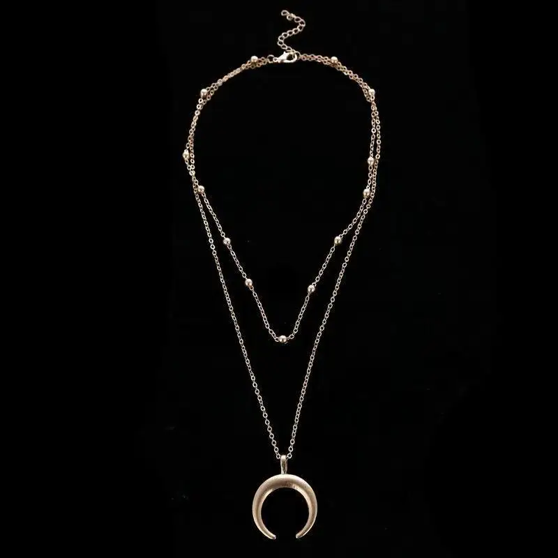 LISMLISM, Классическая Звезда, персонализированное ожерелье, цепочка для женщин, лунные ожерелья, ювелирное изделие, серебряный цвет, для девушек, нержавеющая сталь, Kpop Collares - Окраска металла: 1.92