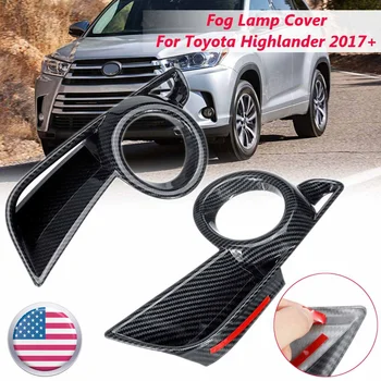 

Car Front Fog Lamp Light Cover Vent Trim Shell for Toyota Highlander 2017 2018 2019 Fog Lamp Light Decoration Sticker Bumper