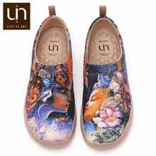 UIN Throw Me a Kiss; женские парусиновые лоферы с рисунком; комфортные плоские туфли; Мягкие прогулочные кроссовки; Модная легкая обувь для путешествий