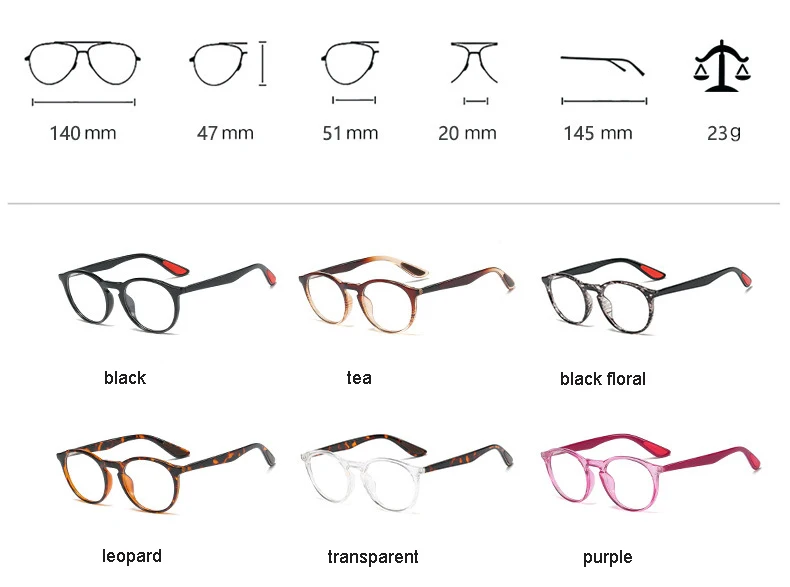 Brand New Retro Round Women Glasses Flexible Men Pop Optical Eyewear Frame Ultralight Trend Myopia Prescription Spectacles