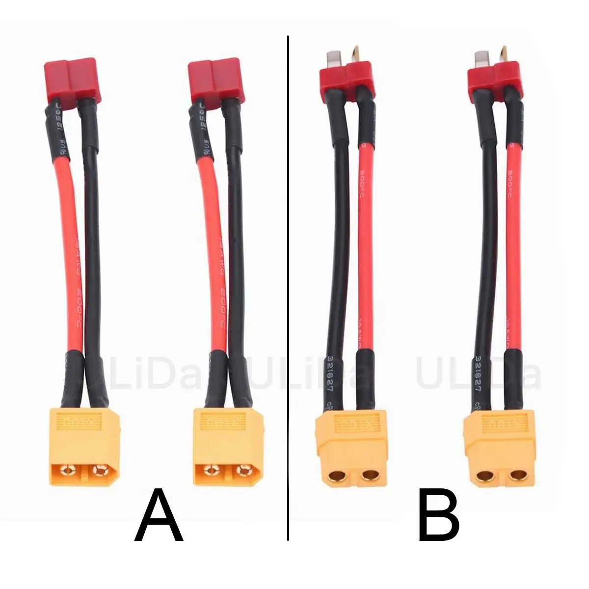 2 шт. XT60 / XT 60 штекер T Plug (или папа к женскому T) адаптер (стиль Deans) Кабель зарядного