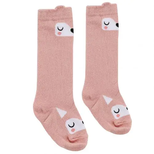 Curved Pink Fox Милые мягкие дышащие носки унисекс без пятки с рисунком лисицы и животных - Цвет: Curved Pink Fox
