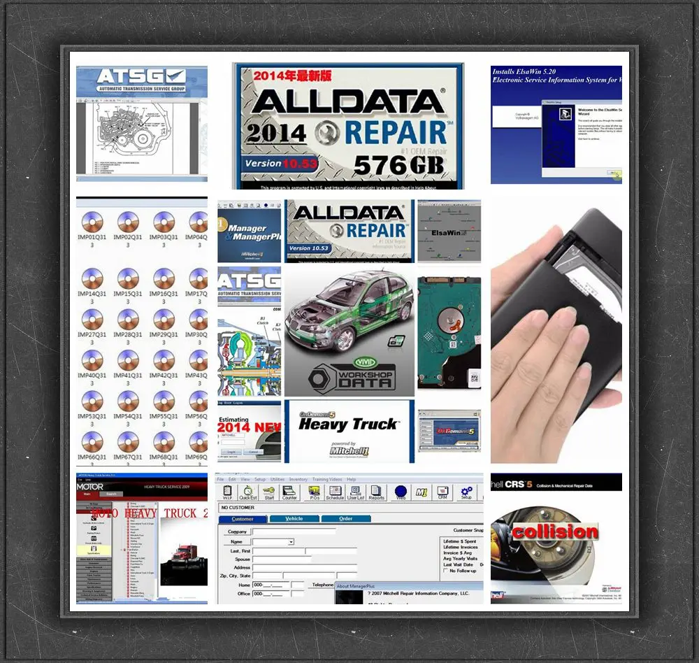 

2020 Alldata mit//chell auto repair software all data 10.53+mit//chell OD5 2015+Elsawin+vivid workshop+atsg 50 in 1tb hdd usb