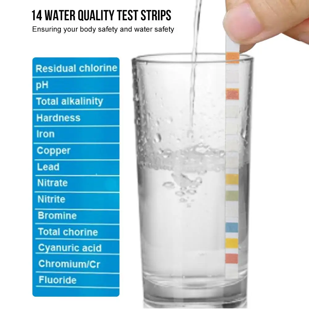 100 шт. тест-полоска 14 термины качество питьевой воды для бассейна качество воды остаточный хлор PH кислотность Щелочность твердость I
