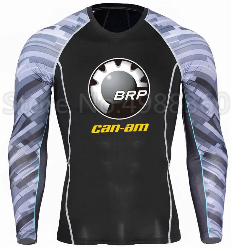 color 3 BRP can-am team, компрессионная Футболка с принтом, Мужская футболка с длинными рукавами, футболка размера плюс, одежда для фитнеса, быстросохнущая, бодибилд, топы, футболки - Цвет: color 3