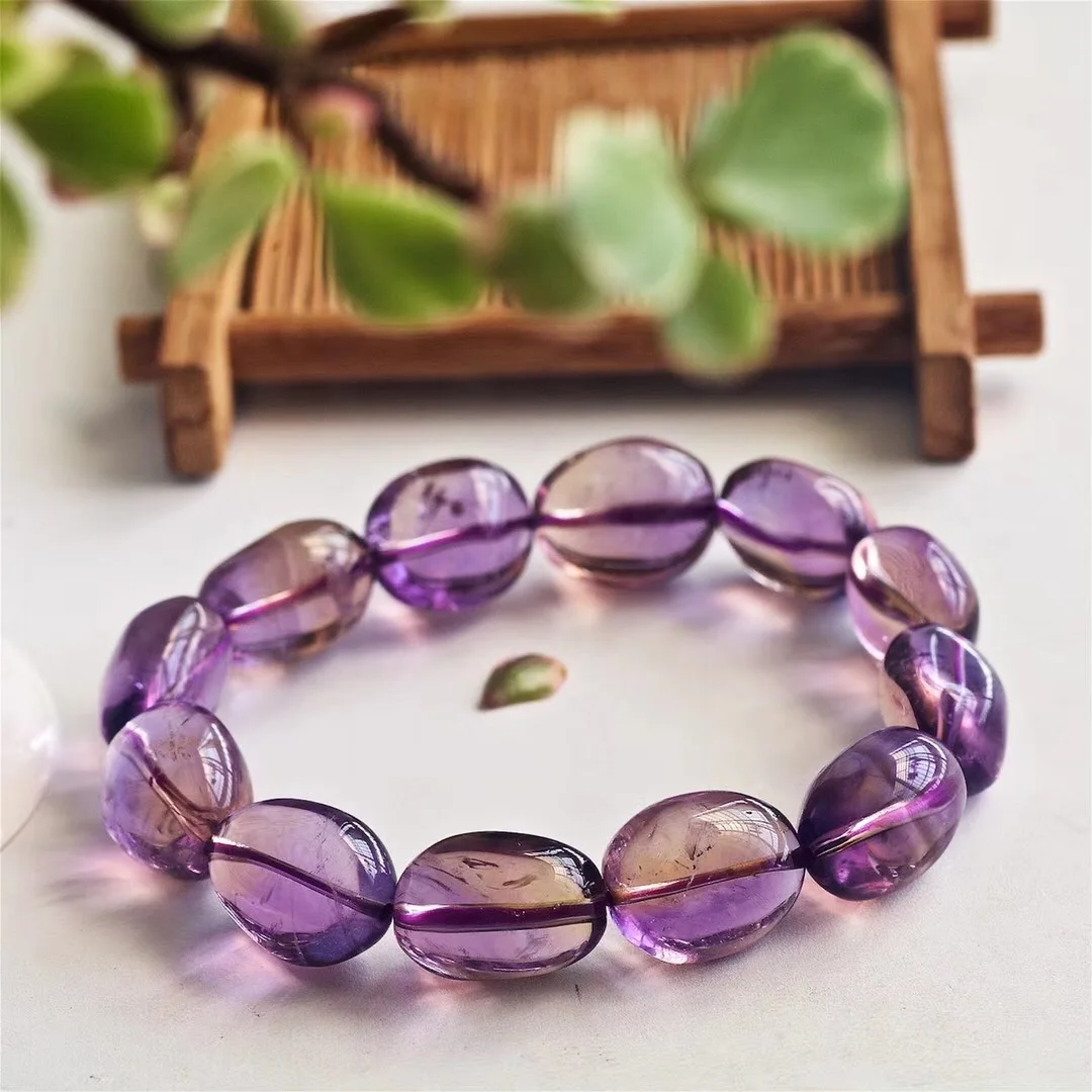 

Natural Ametrine Conformal Bracelets Entirely Natural Ametrine Mandarin Duck Ametrine Body Transparent near Vitreous Color Deep