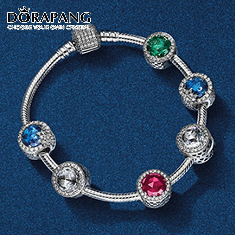 

NEW 100% 925 Sterling Silver Bracelet Clear CZ The Charm Of Safety Clips Bead Fit Pendant DIY Bracelets Set wholesale