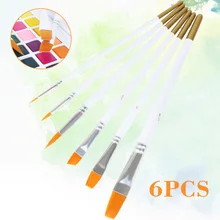 6 шт./компл. набор нейлоновых волосяных Краски кисти масло Краски ing принадлежности для художник художественная школьников Краски ing канцелярские принадлежности