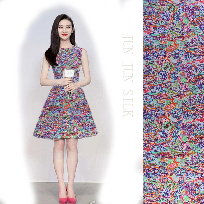 

140 cm wide 100% silk fabric 15 mm crepe de chine silk fabric meter summer shirt dress crepe fabric wholesale silk cloth