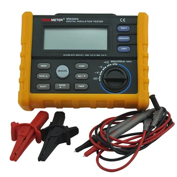 

PEAKMETER PM5203 Analog & Digital 0.1~1000V Insulation Resistance Tester Megger Meter 0.01~10G Ohm with Black Bag