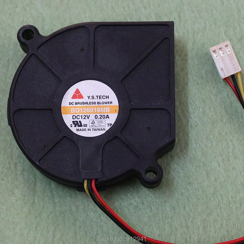 Бесщеточный вентилятор B179 Y.S.TECH BD126018MB 6018 60 мм x 18 DC охлаждающий 12 в 0 20 А 3-проводной