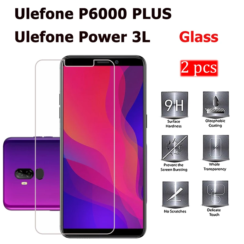 Закаленное стекло 2P для Ulefone Power 3L Armor 3WT защитная пленка экрана с защитой от