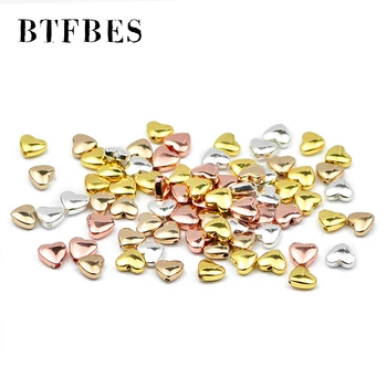 

Hematite Natural Stone Gold Silvers Peach heart 6mm Loose Beads Wholesale For Accessories Making Diy Charm Jewelry bracelet