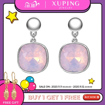 

Xuping Square Earrings Crystals from Swarovski Luxury Vintage Style Jewellery Women Girl Valentine's Day Gifts M94-20493