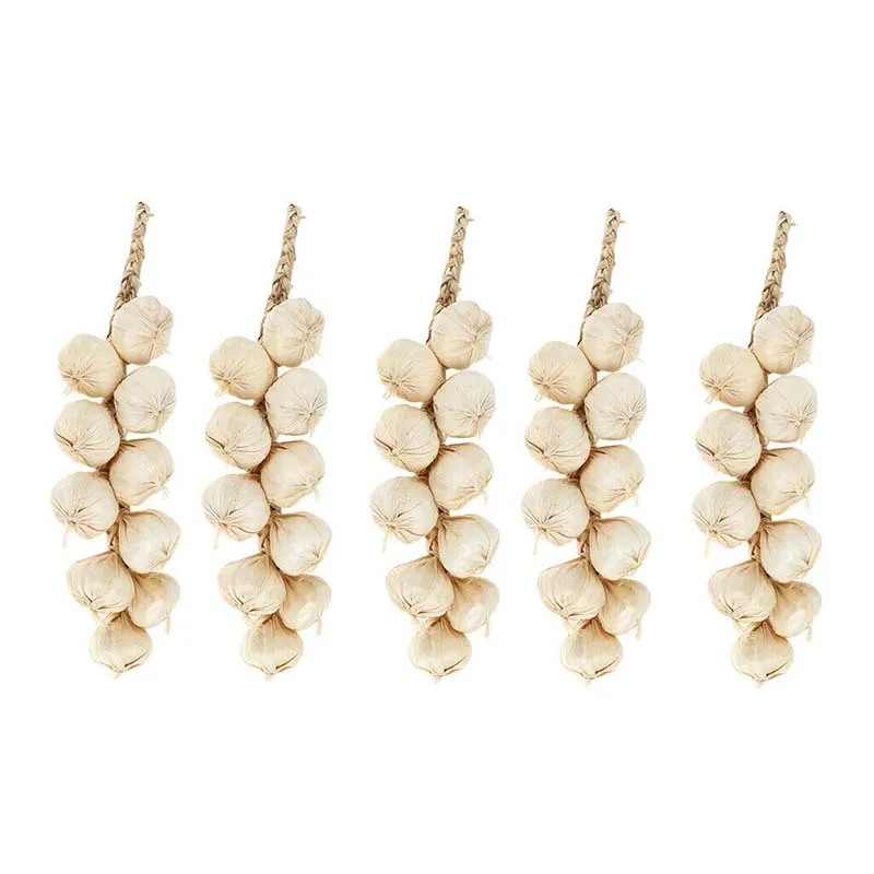 

5pcs/Set Artificial Garlic String Food Props Vegetable Garden Home Decor Fake Kitchen Foam Festive Party Supply