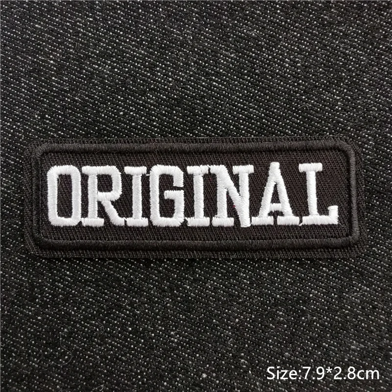 (46 stile) Schwarz und Weiß Pentagramm Stickerei Patches für Jacke Alphabet Patch Eisen auf Transfer Streifen Buchstaben Appliques – Detail 22