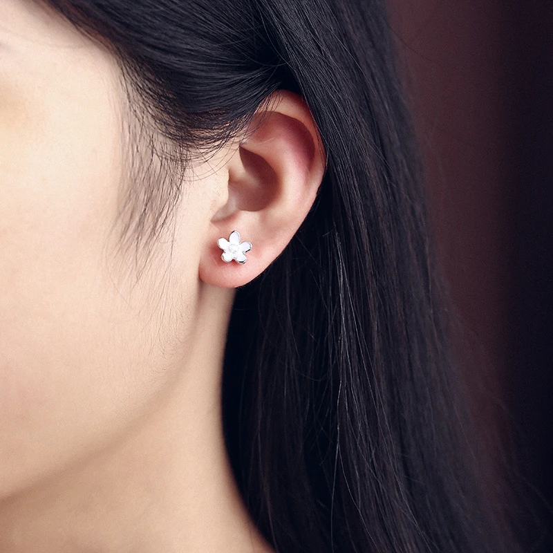 3pcs Nail Bone Barbell Piercing Cartilage Ring Jewelry For Women CZ Flower Ear Cartilage Tragus Helix Earrings Body Jewelry Gift