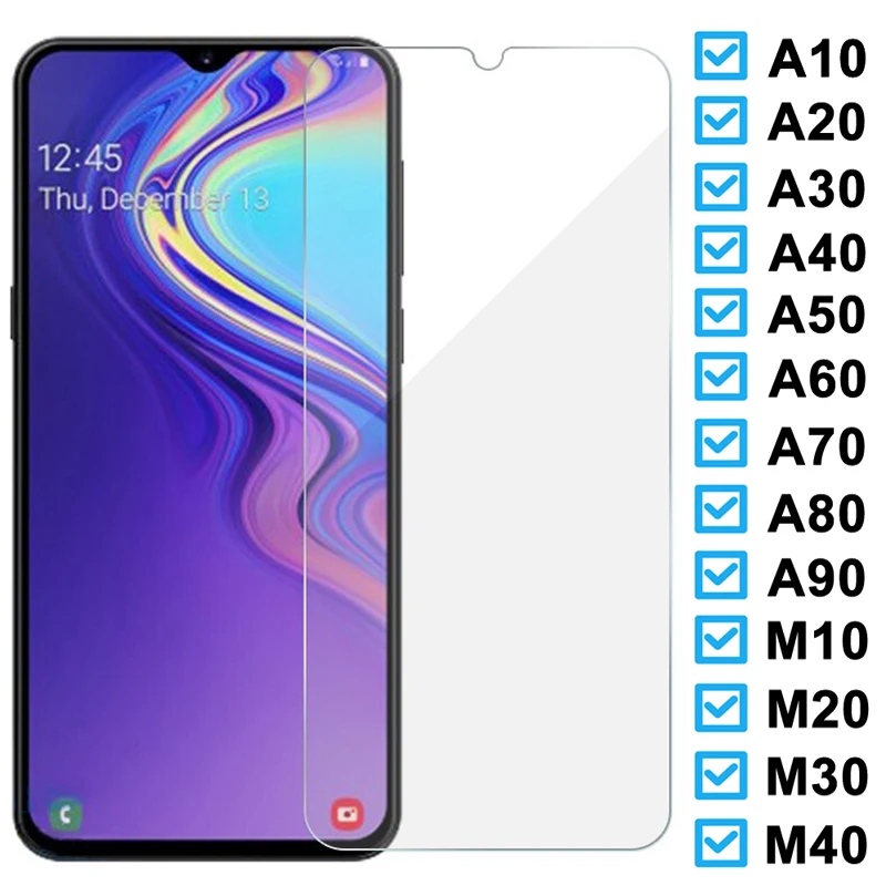 С уровнем твердости 9H Стекло на samsung Galaxy A30 A50 A70 A10 A20 A40 A80 A90 M10 M20 M30 M40 Экран протектор Закаленное Стекло пленка