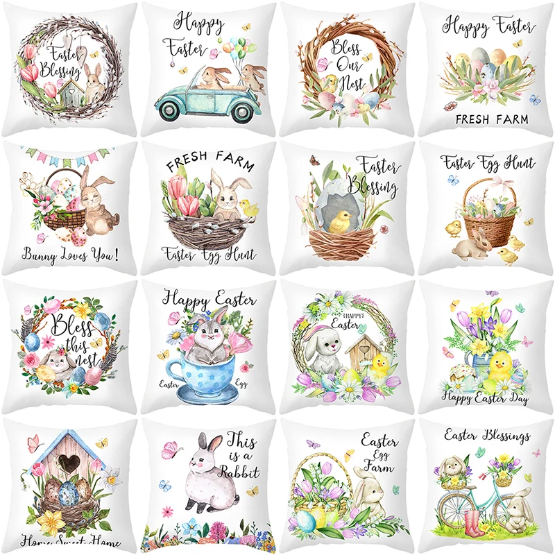 Пасхальный Чехол-Подушка с яйцами кролика пасхальное украшение для дома