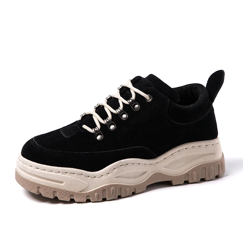 Men's Casual Shoes Lace-up Flat Casual Shoes Breathable Comfortable High Top Sneakers Four Seasons Men Classics pu Shoes K5-61 - Цвет: black