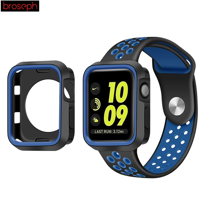 Watch Protector Bumper for Apple watch 4 Case 40mm 44mm Silicone Watch Cases Cover for Iwatch Series 3 2 1 Strap 38mm 42mm