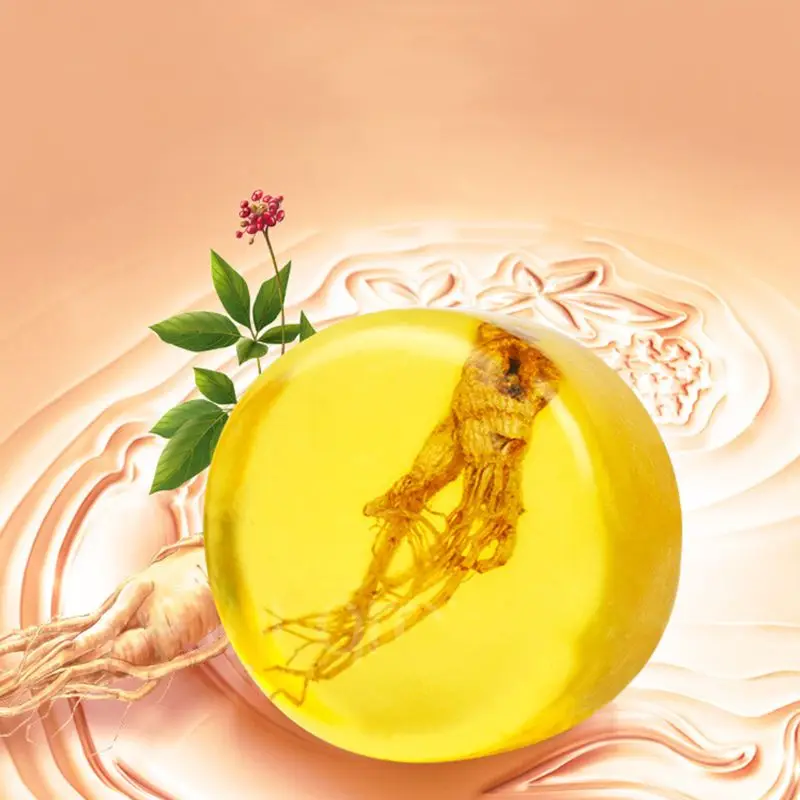 

100g Natural Ginseng Extract Essential Oil Handmade Soap Oil Control Revitalizing Skin Care Cleansing Moisturizing Refreshing