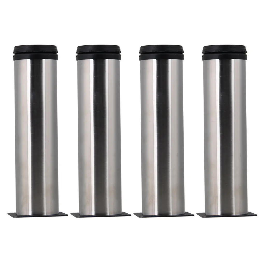 

4pcs Adjustable Furniture Legs Thicken Stainless Steel 50x200mm Table Bed Sofa Cabinet feet foot legs With mounting screws