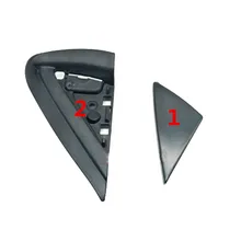 

Brand New Trim Exterior Wing Mirror Fender Triangle Sink Decorative Cover Black Edge Frame Set For Citroen C4L