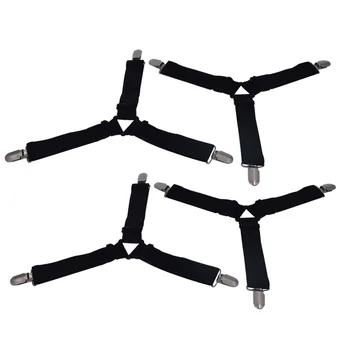 

Adjustable Elastic Bed Sheet Bracket Mattress Clip Fastener Cover Blanket Holder Non-slip Belt 2 Sets