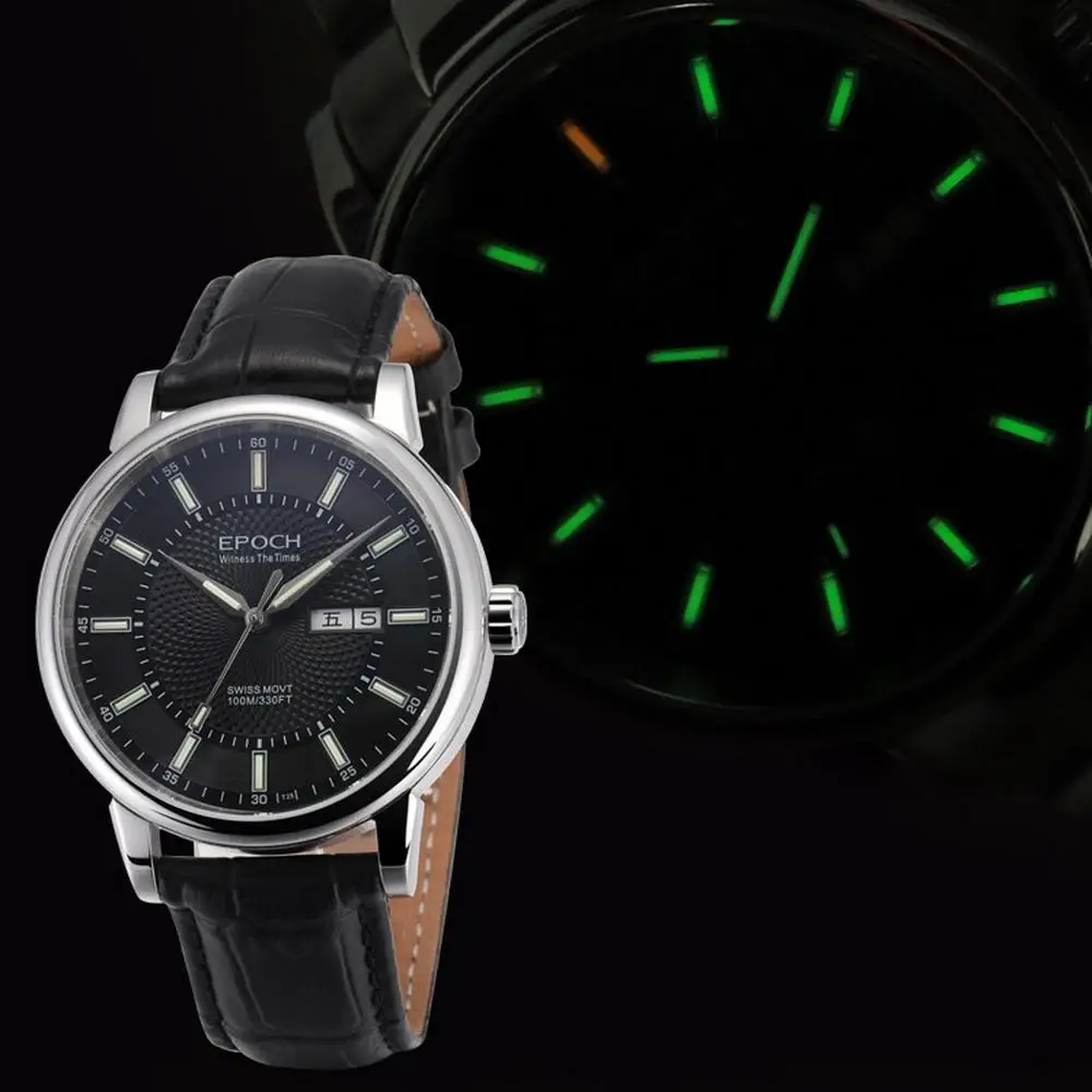 watch men p8 Тритий часы мужские, автоматические часы EPOCH мужские роскошные T100 светящиеся водонепроницаемые механические наручные часы reloj hombre 6039G-A - Цвет: watch men p8