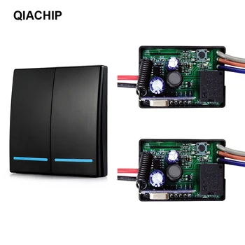 

QIACHIP 433Mhz DC 6V 24V Receiver Smart Switch Wireless Transmitter Switch Light RF Remote Control Switch Wall Panel 86 Type