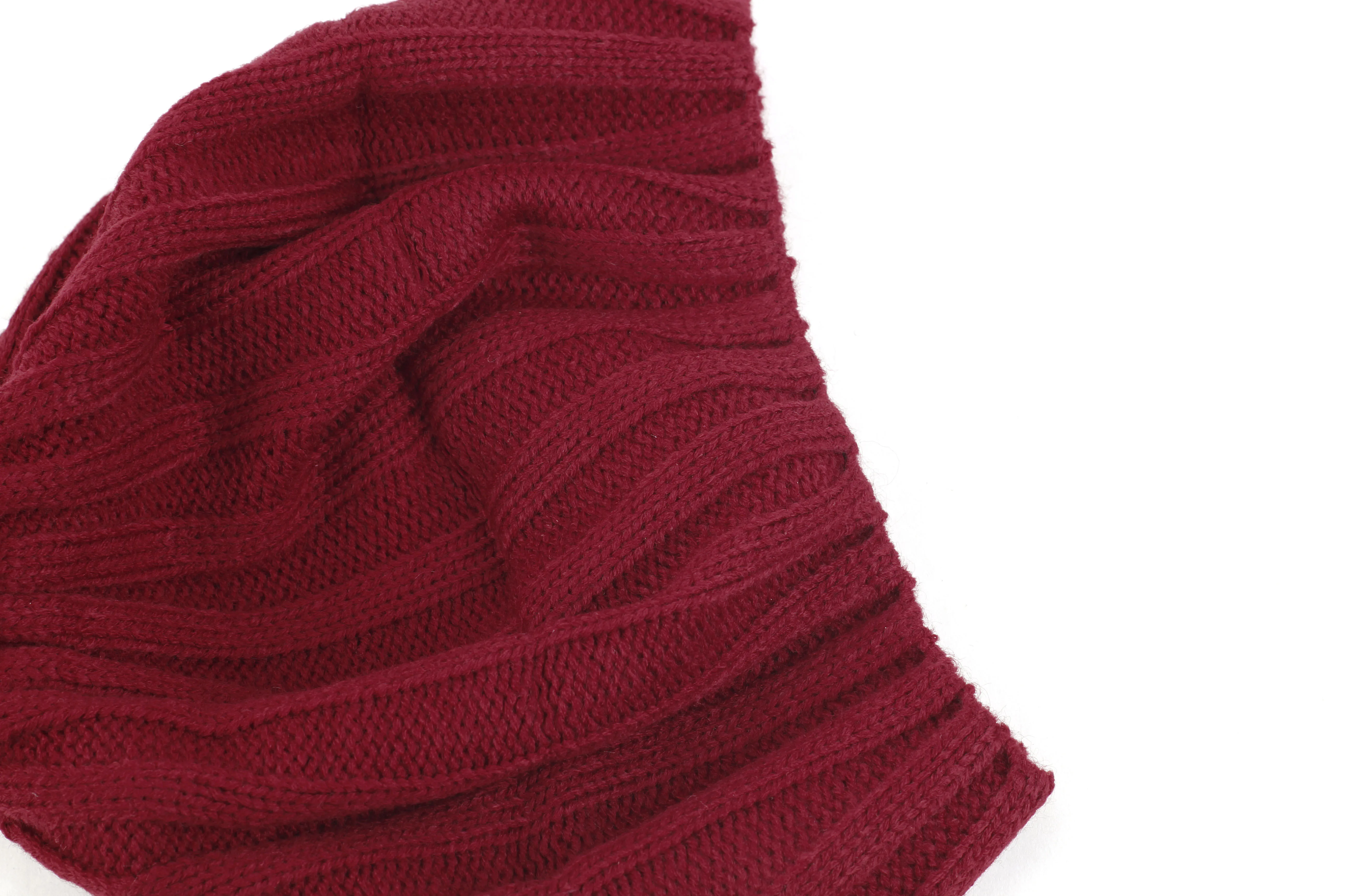 Women Ribbed Fashion Beret Hat Solid Color Slouchy Winter Hats Knitted Bonnet Caps for Girls Lady Female Autumnc