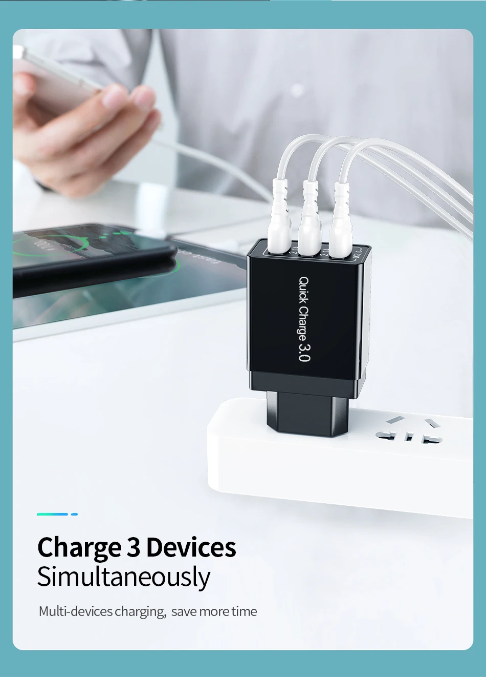 QC3.0 Быстрая зарядка 3,0 Быстрая зарядка USB зарядка для iPhone samsung Xiaomi huawei мобильный телефон зарядное устройство Планшет настенный адаптер