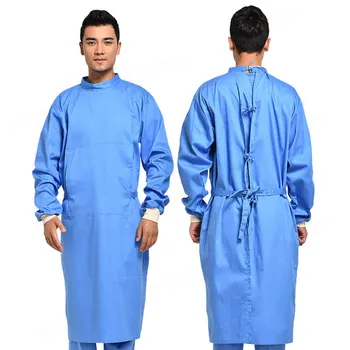 

Long Surgical Surgeon Gown Medical Clothing Reinforced Protective Gown With Sterile Wraparound Reusable Wrap Around Gowns